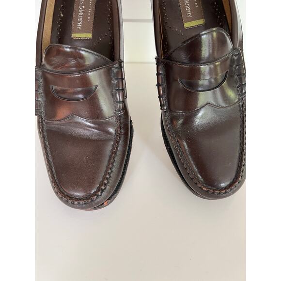 Johnston & Murphy Penny Loafer Slip On Shoe Cognac Brown Leather Size 9 E JL main image 5